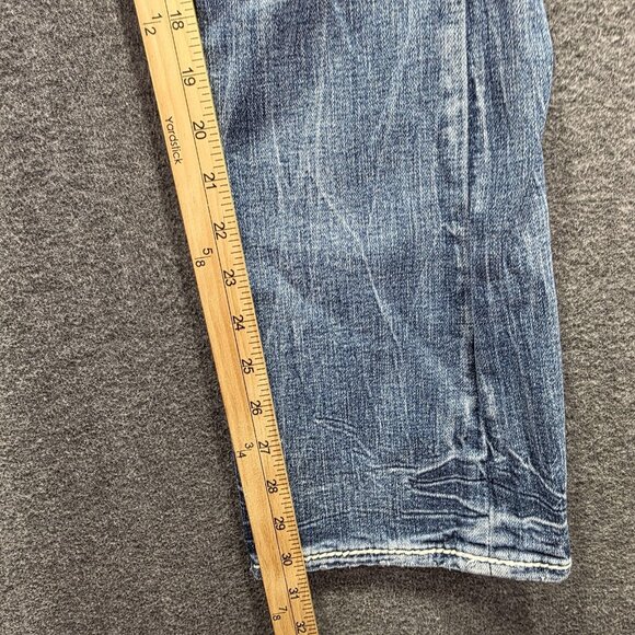 Rock Revival Jeans Womens 24 Bootcut Nadine Distressed Rhinestone Embroidered - Picture 9 of 11